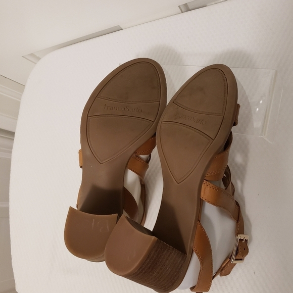 EC Franco Sarto "Hayley" Dark Beige Leather Heels Size 9.5, Stylish, Chic - Picture 7 of 14